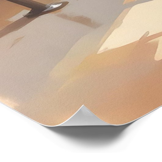 Personalized Ballet themed Ballerina in Pink ポスター (角)