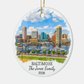 Personalized Baltimore Ornament, Custom Maryland セラミックオーナメント (左)