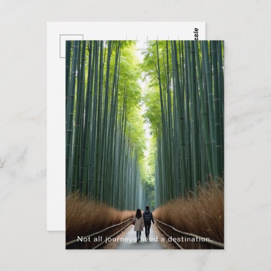 Personalized Bamboo Forest Walk ポストカード (正面/裏面)