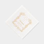 Personalized Baptism Floral Cross 箔ナプキン (右)