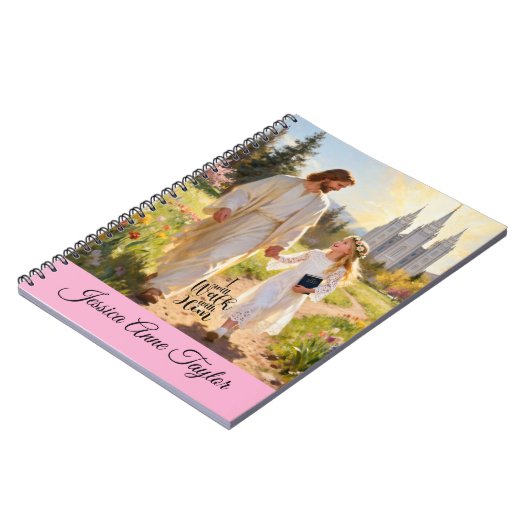 Personalized Baptism Journal for Girls ノートブック (左側)