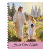 Personalized Baptism Journal for Girls ノートブック (正面)