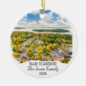 Personalized Bar Harbor Ornament, Custom Maine セラミックオーナメント (正面)
