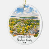Personalized Bar Harbor Ornament, Custom Maine セラミックオーナメント (左)