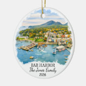 Personalized Bar Harbor Ornament, Custom Maine セラミックオーナメント (左)