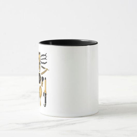 Personalized Barber Tools Custom Name Coffee Mug マグカップ (中央)