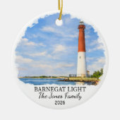 Personalized Barnegat Light, Custom New Jersey セラミックオーナメント (正面)