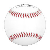 Personalized Baseball Birth Announcement, Baby Boy 野球ボール (裏面)
