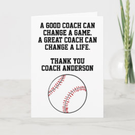 Personalized Baseball Coach From Team Players カード