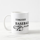 Personalized Baseball Lover Mug コーヒーマグカップ (左)