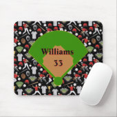 Personalized Baseball Mousepad マウスパッド (マウス)