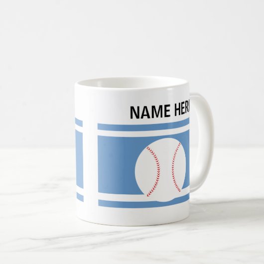 Personalized Baseball Mug コーヒーマグカップ (正面右)