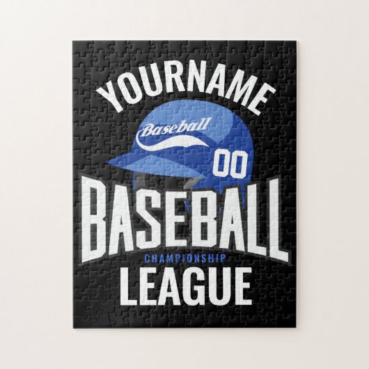 Personalized Baseball Player NAME Team Champ Club ジグソーパズル (縦)