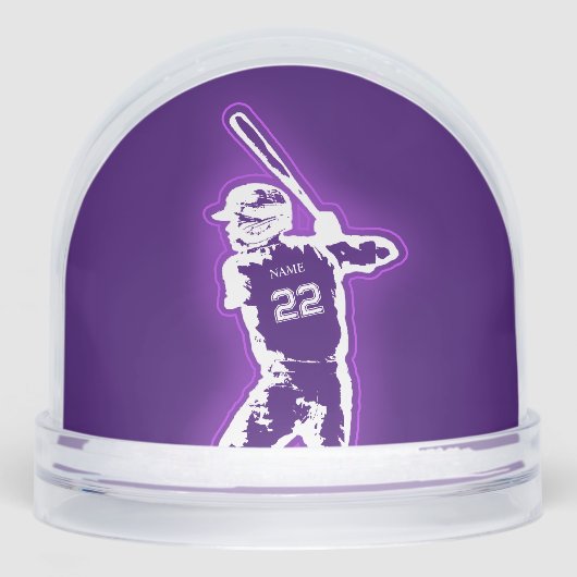Personalized Baseball Player neon glow effect (正面)