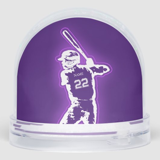 Personalized Baseball Player neon glow effect (裏面)