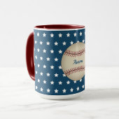 Personalized Baseball Stars Mug マグカップ (正面左)