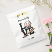 Personalized Baseball Themed Wedding Favor フェイバーバッグ (封をした状態)
