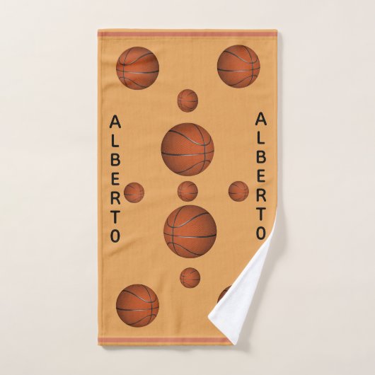 Personalized BASKETBALL  ハンドタオル (ハンドタオル)