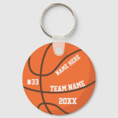 Personalized Basketball Keychain Team Player キーホルダー (正面)