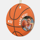 Personalized Basketball Ornaments Christmas Player セラミックオーナメント (左)
