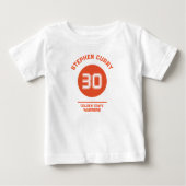 Personalized Basketball Player Sport Name Simple ベビーTシャツ (正面)
