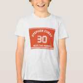 Personalized Basketball Player Sport Simple Fun トライブレンドＴシャツ (正面)