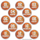 personalized basketball stickers for 13 boys girls シール (正面)