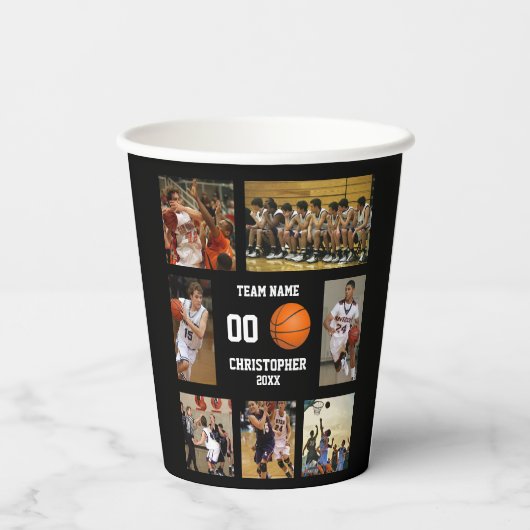 Personalized Basketball Theme Senior Night Party 紙コップ (裏面)