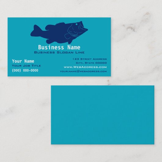 Personalized Bass Fishing Guide 名刺 (正面/裏面)