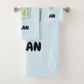 Personalized Bath Towels & Washcloth Set for Boy  バスタオルセット (インサイチュ)