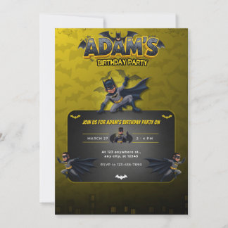 Personalized Batman Birthday Invitation  招待状