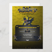 Personalized Batman Birthday Invitation  招待状 (正面/裏面)