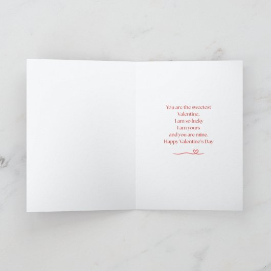 Personalized Be Mine Westie Valentine Card シーズンカード (内部)