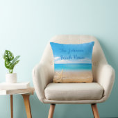 Personalized Beach House Throw Pillow クッション (椅子)