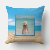 Personalized Beach House Throw Pillow – Custom クッション (正面)