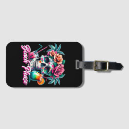 Personalized Beach Please Skull Luggage Tag ラゲッジタグ