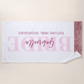 Personalized beach towel for the bride ビーチタオル (正面)