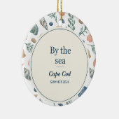 Personalized Beach Vacation Memory Ceramic セラミックオーナメント (右)