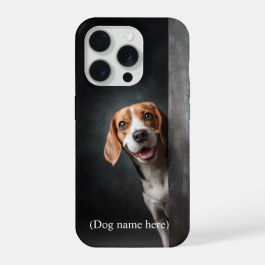 Personalized Beagle Dog Portrait iPhoneケース (裏面)