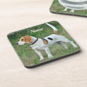 Personalized Beagle Hound Dog コースター (左側)
