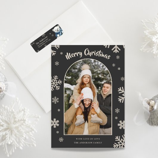 Personalized Bear Christmas Return Address Labels ラベル