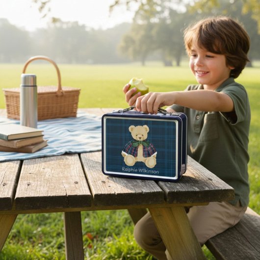 personalized Bear cute modern メタルランチボックス