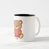 Personalized Bear Valentine Mug for Kids ツートーンマグカップ (正面右)