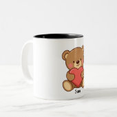 Personalized Bear Valentine Mug for Kids ツートーンマグカップ (正面左)