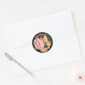 Personalized Beautiful Roses Happy Birthday  ラウンドシール (封筒)