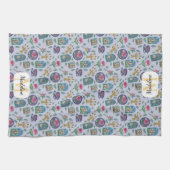 Personalized Beauty and the Beast Book Girl キッチンタオル (横)