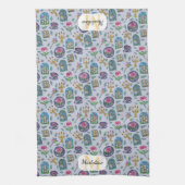 Personalized Beauty and the Beast Book Girl キッチンタオル (縦)