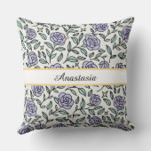 Personalized Beauty Beast Garden Rose Purple クッション (裏面)
