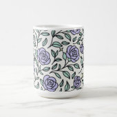 Personalized Beauty Beast Garden Rose Purple コーヒーマグカップ (中央)