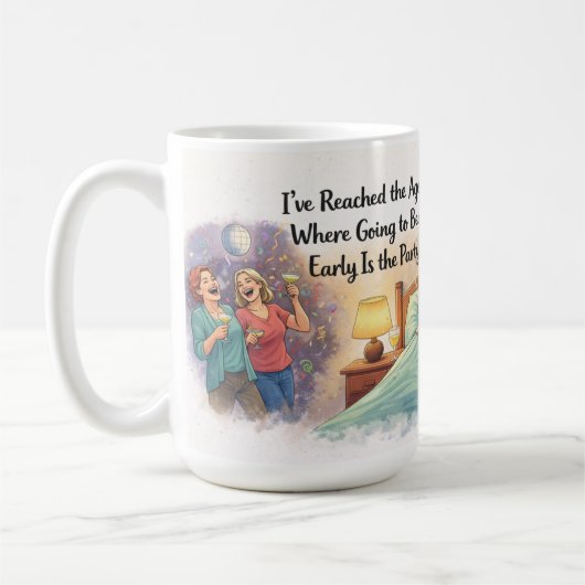 Personalized Bedtime Party Fun Mug コーヒーマグカップ (左)